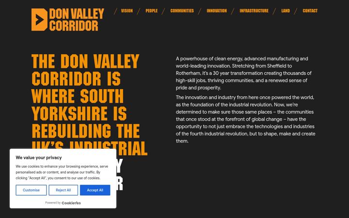 Screenshot of donvalleycorridor.com