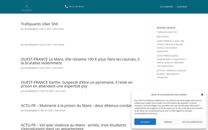 Screenshot of donya-forghani.fr