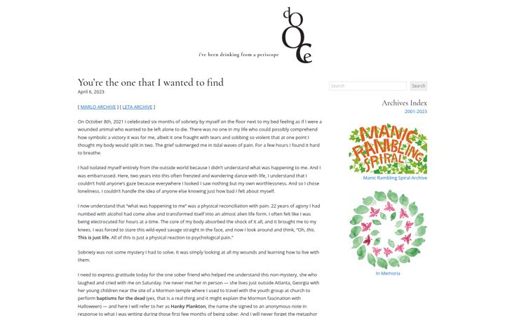 Screenshot of dooce.com