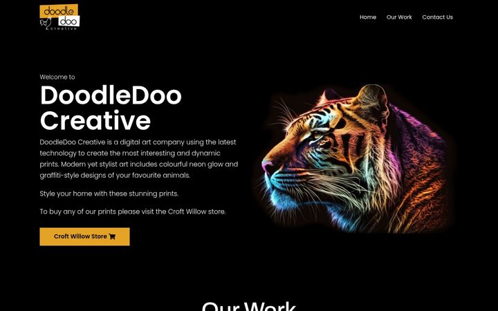 Screenshot of doodledoocreative.co.uk
