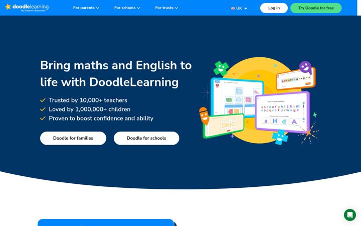 Screenshot of doodlelearning.com