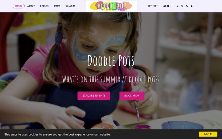 Екранна снимка на doodlepots.net