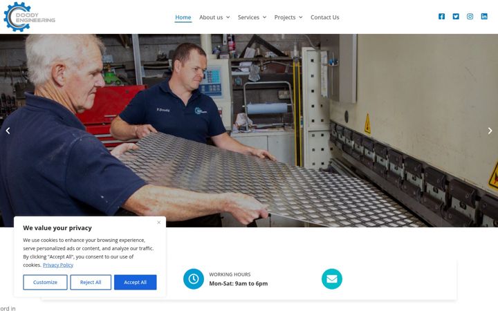 Skjermbilde av doodyengineering.ie