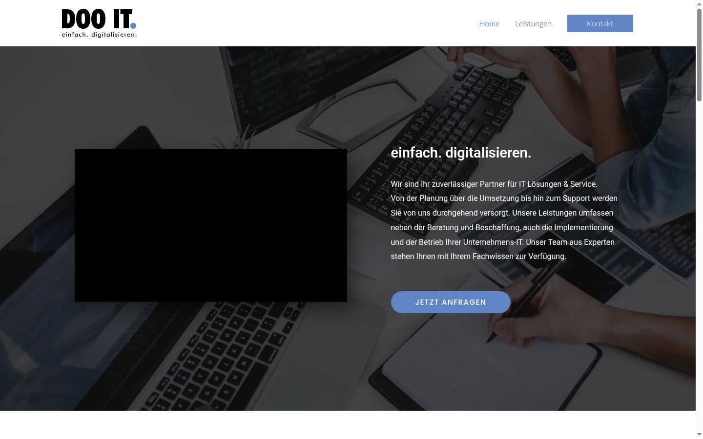 Screenshot des Einwilligungsbanners vor jeglicher Interaktion