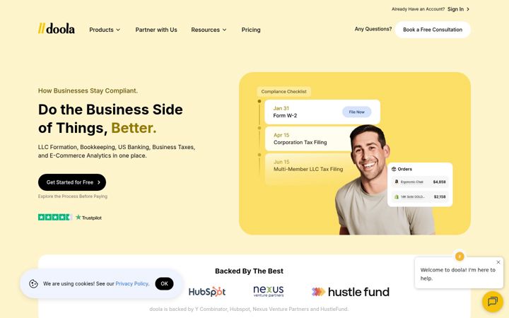 Screenshot of doola.com