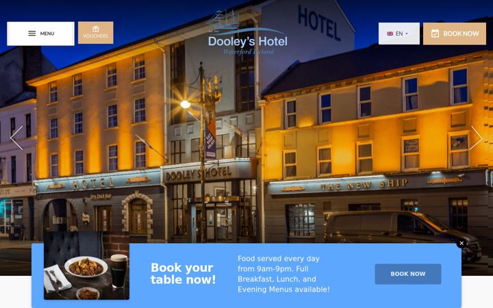 Skjermbilde av dooleys-hotel.ie