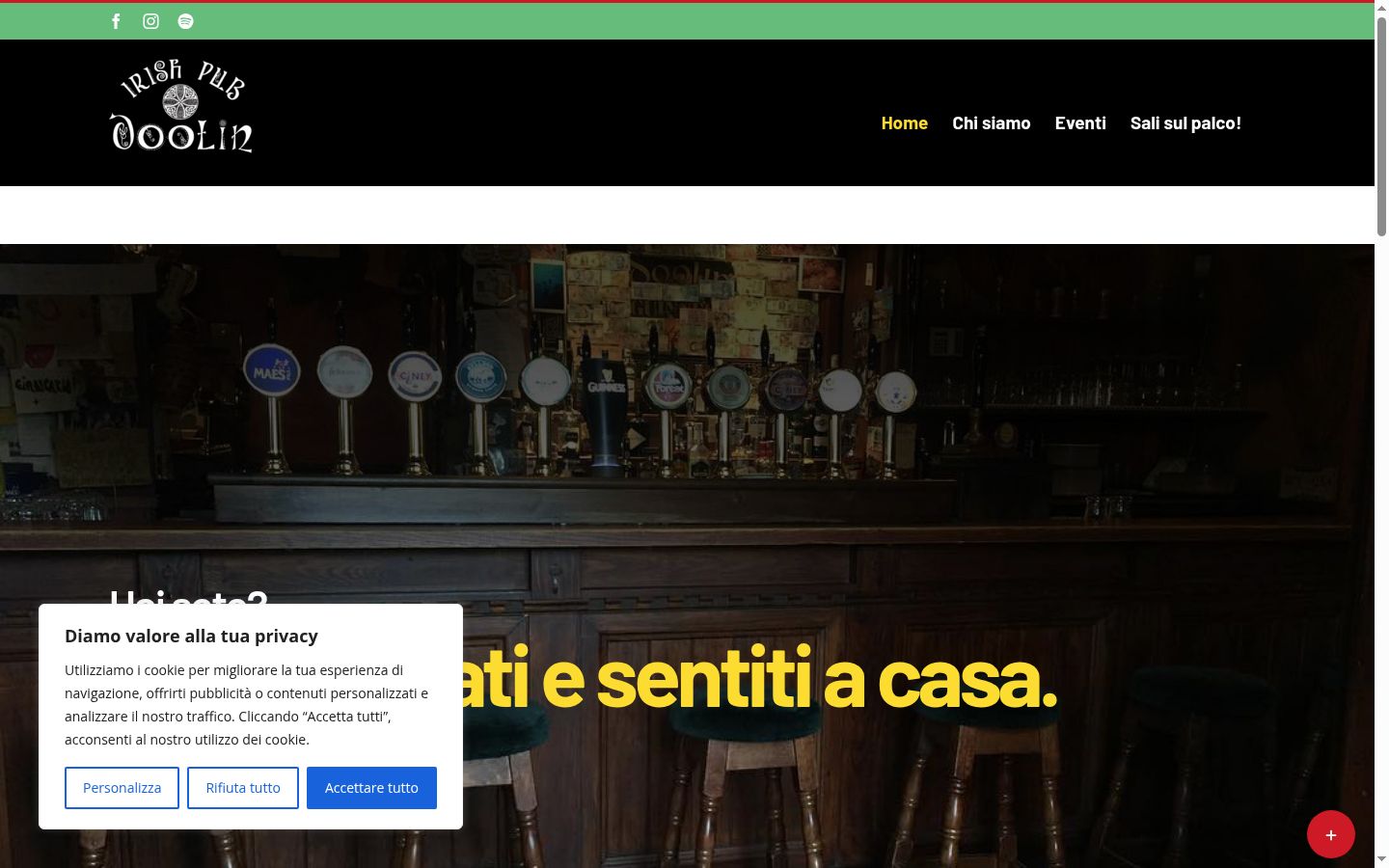 Screenshot of the consent banner shown before any interaction