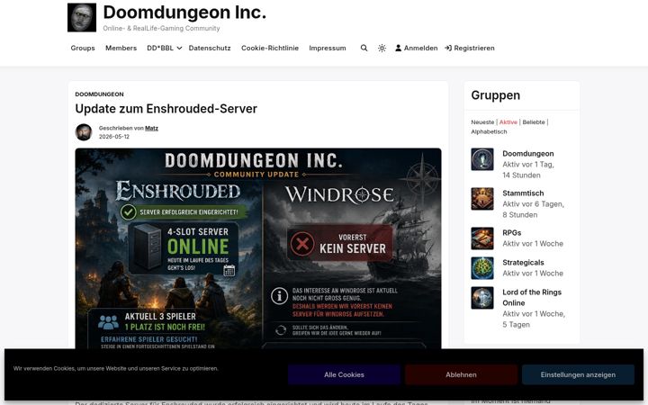 Screenshot of doomdungeon.de