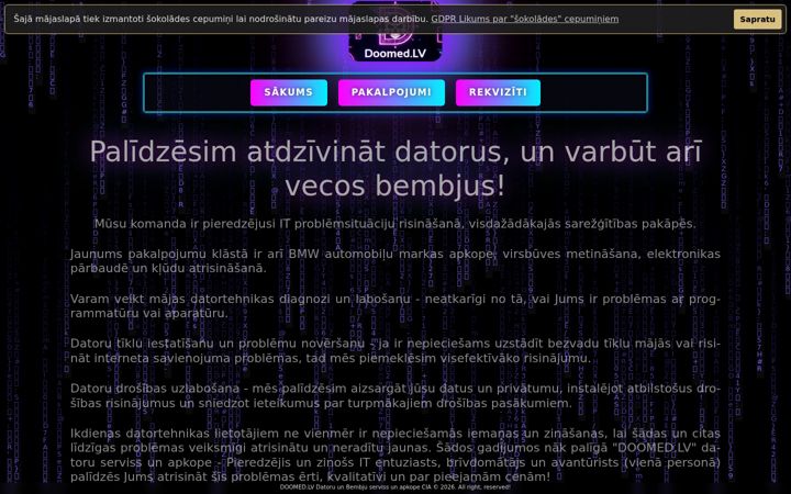Screenshot of doomed.lv