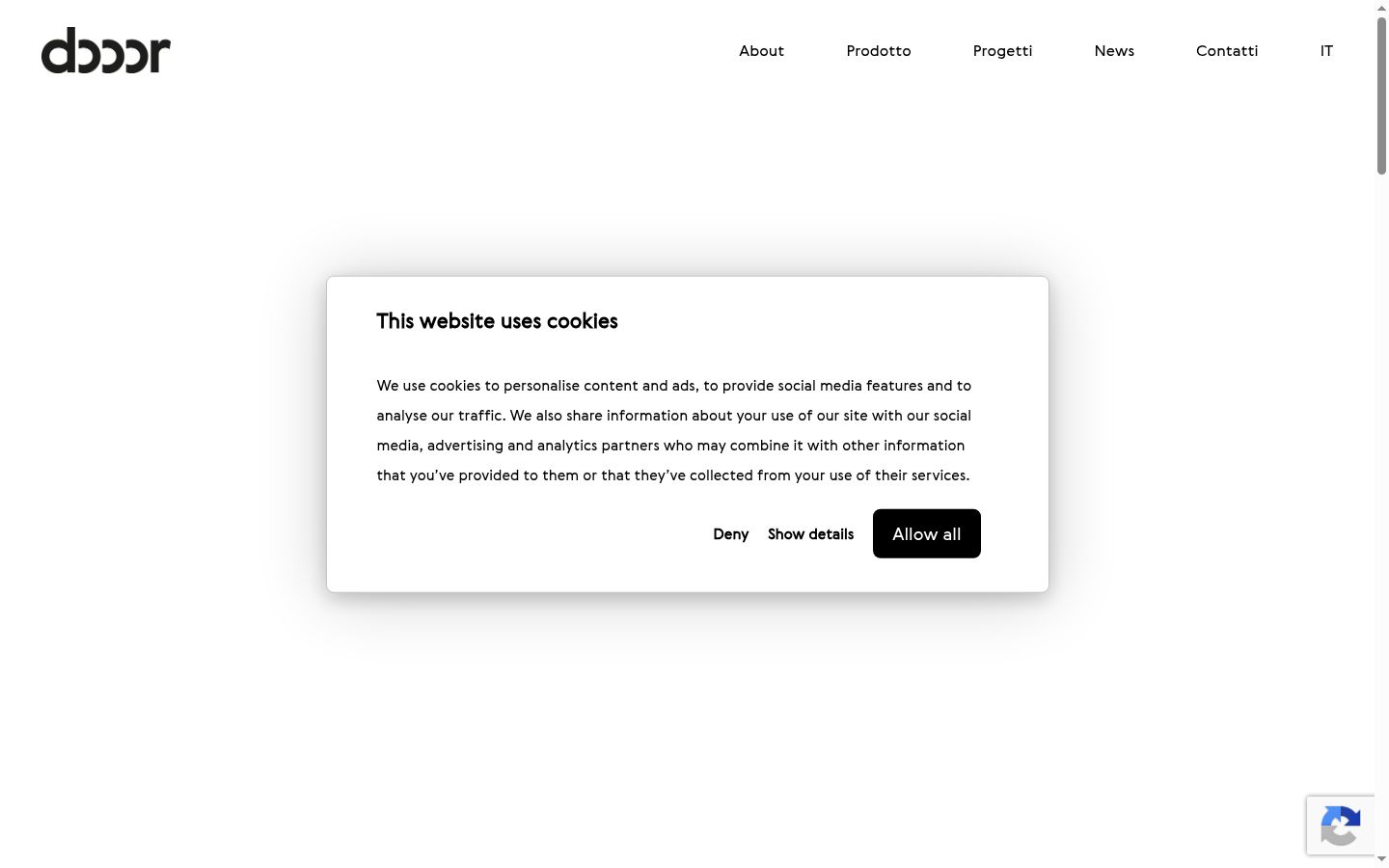Screenshot of the consent banner shown before any interaction