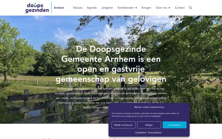 Skjermbilde av doopsgezindenarnhem.nl