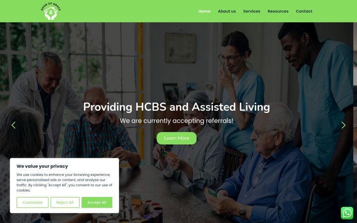 Screenshot of door-of-grace.com