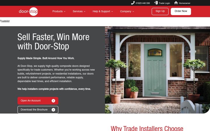 Screenshot ta' door-stop.co.uk