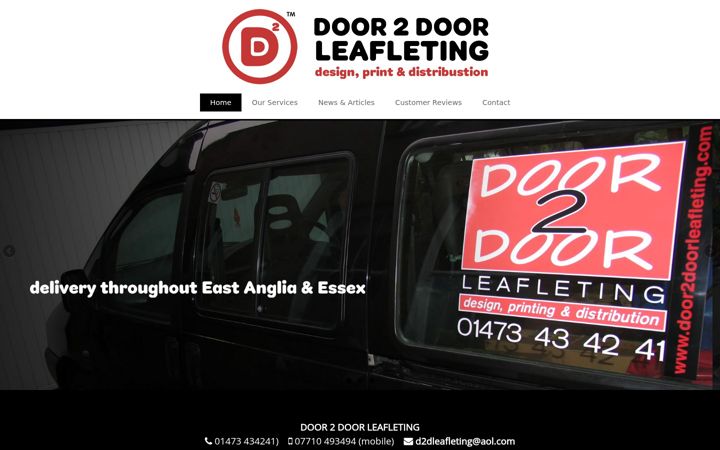Screenshot of door2doorleafleting.com