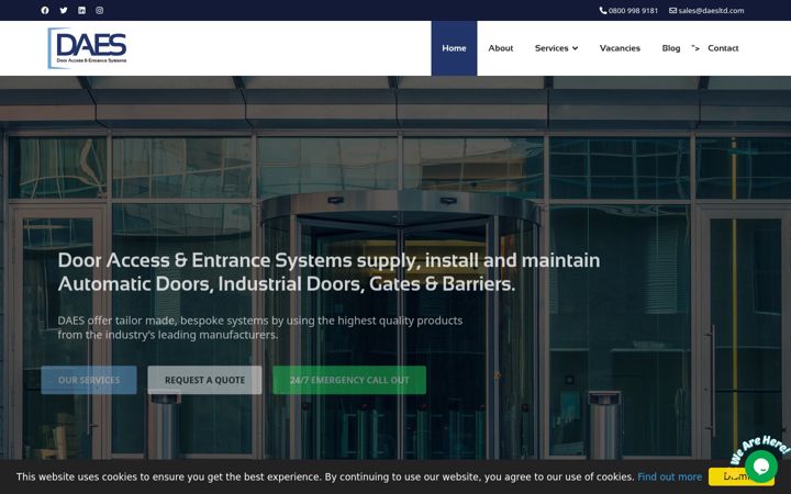 Screenshot of dooraccessandentrancesystems.com