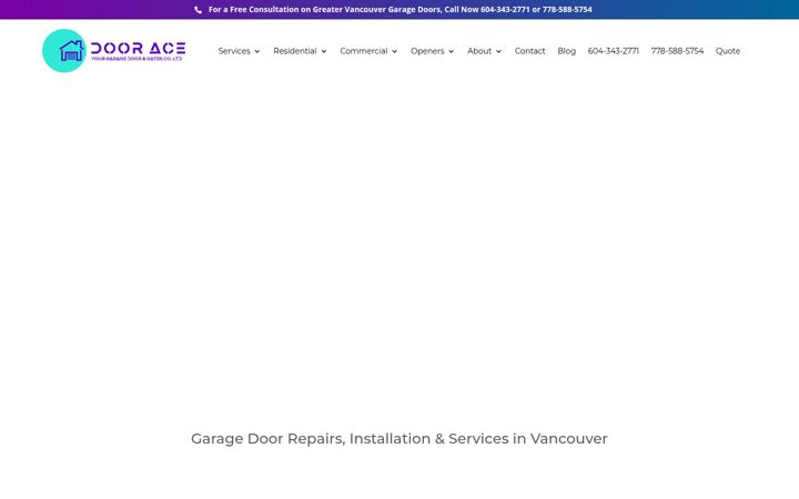 Screenshot of doorace.ca