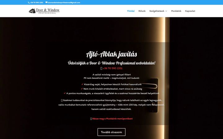 Screenshot of doorandwindow.hu