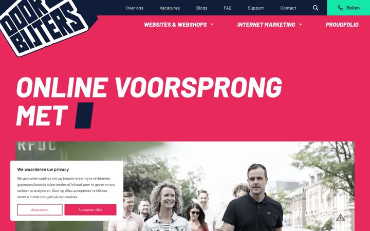 Skjámynd af doorbijters.nl