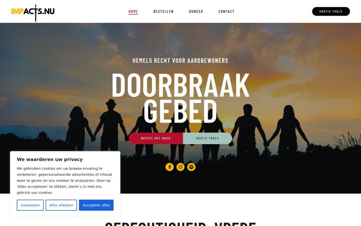 Skjámynd af doorbraakgebed.nl