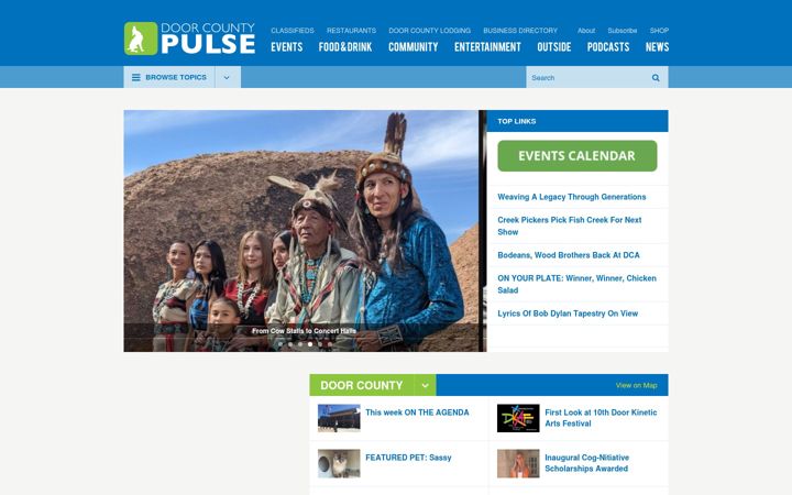 Screenshot of doorcountypulse.com