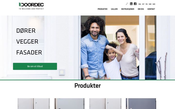 Skærmbillede af doordec.no