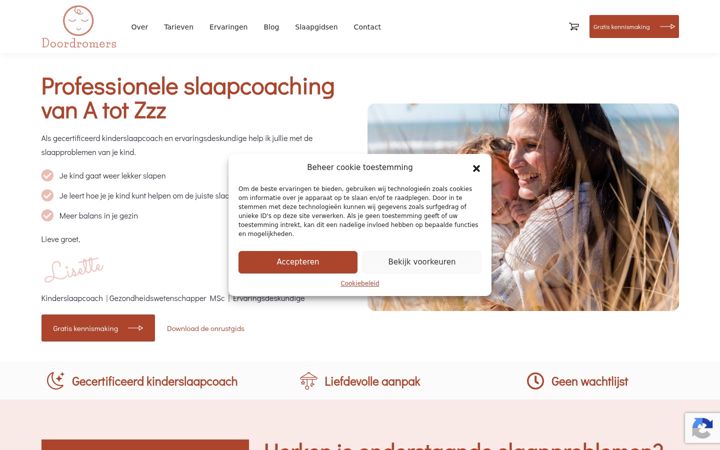Skjámynd af doordromers.nl