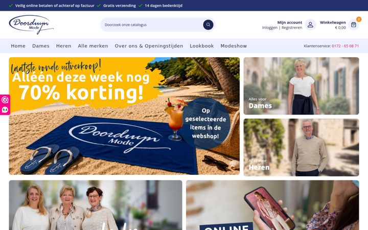Skjámynd af doorduynmode.nl