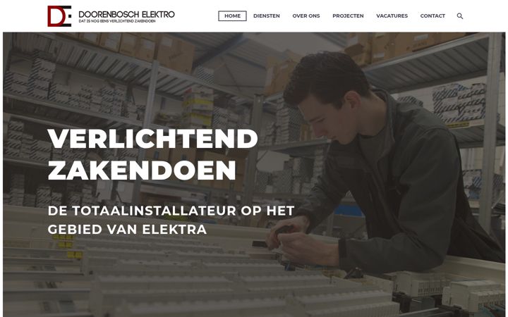 Skjámynd af doorenboschelektro.nl