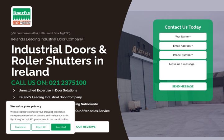 Skjermbilde av doorfixcork.ie