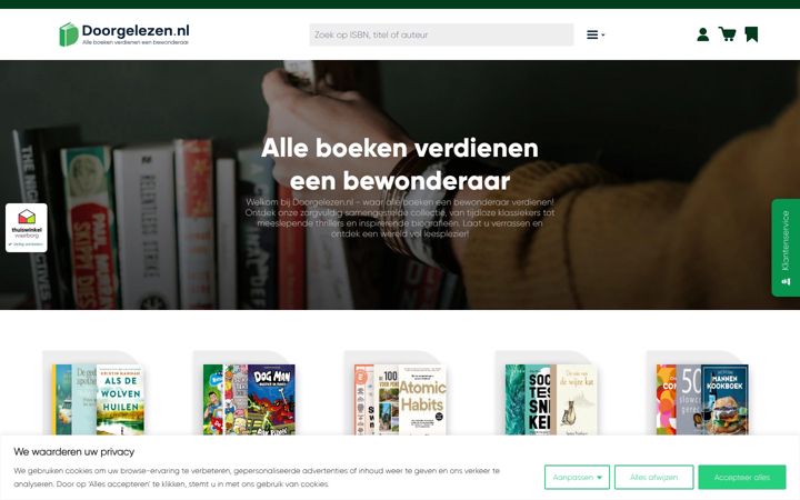 Skjámynd af doorgelezen.nl