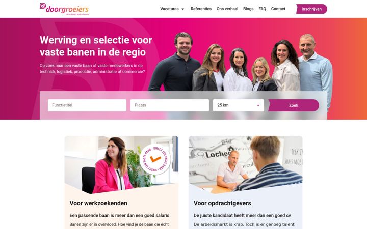 Skjámynd af doorgroeiers.nl