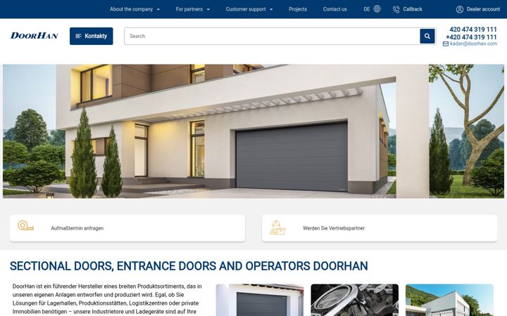 Screenshot of doorhan.de