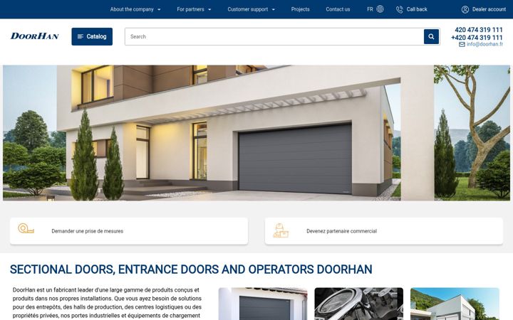 Screenshot of doorhan.fr