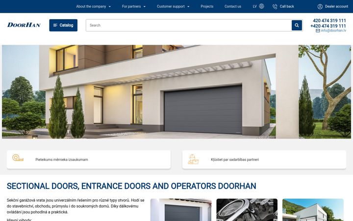 Screenshot of doorhan.lv