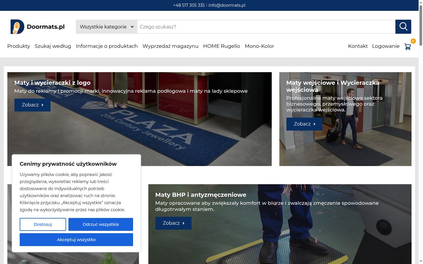 Screenshot del banner di consenso mostrato prima di qualsiasi interazione