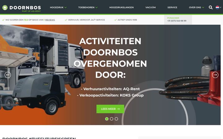 Screenshot of doornbosequipment.com