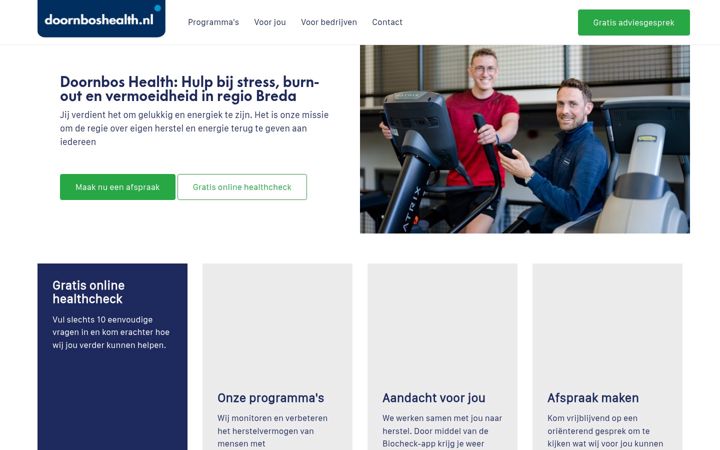 Screenshot του doornboshealth.nl