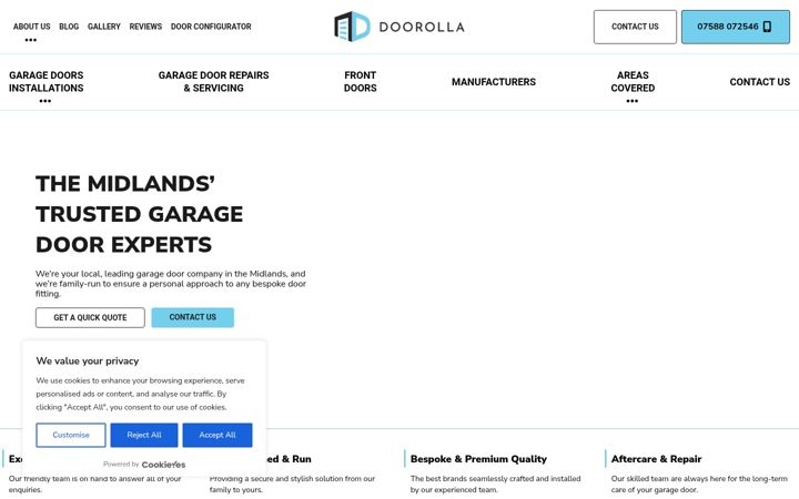 Snímek obrazovky doorolla.co.uk