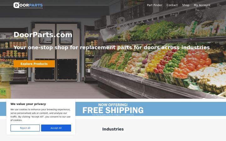 Screenshot of doorparts.com