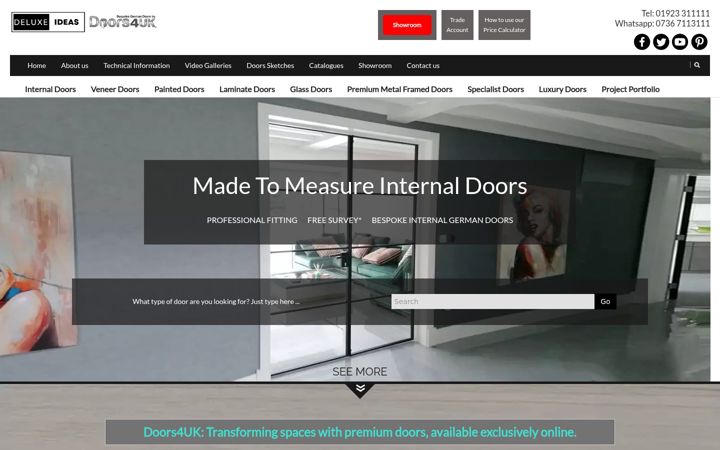 Snímek obrazovky doors4uk.co.uk