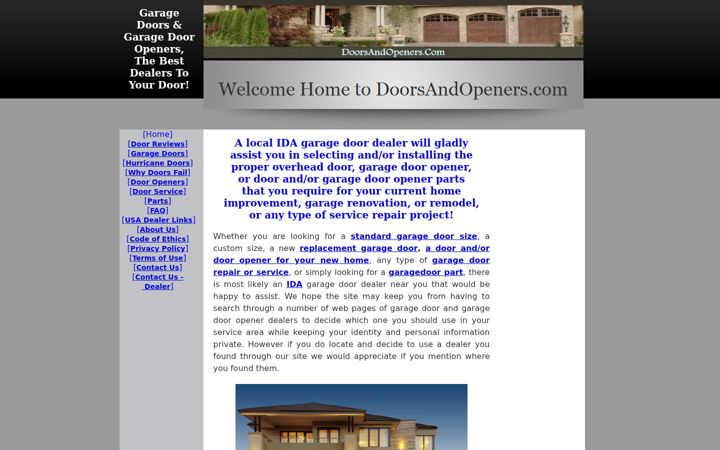 Screenshot of doorsandopeners.com