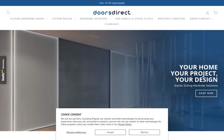 Snímek obrazovky doorsdirect.co.uk