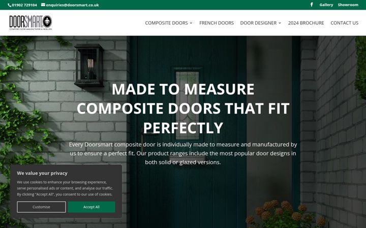 Snímek obrazovky doorsmart.co.uk
