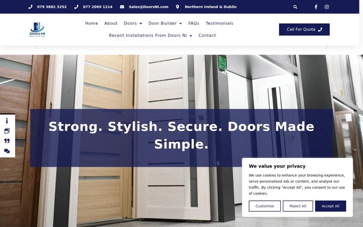 Screenshot of doorsni.com