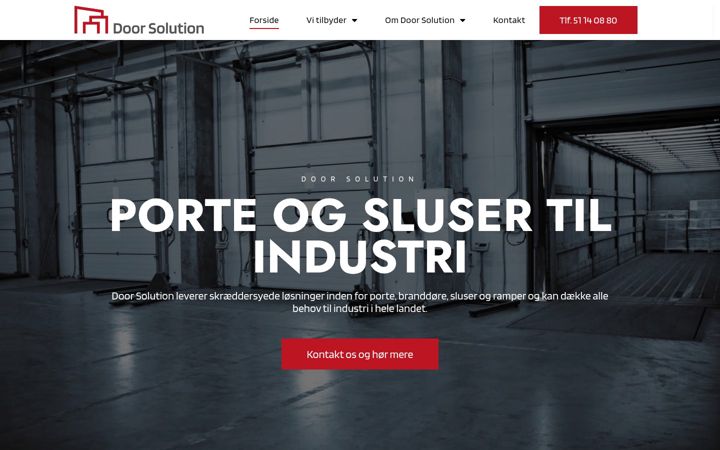 Snímek obrazovky doorsolution.dk