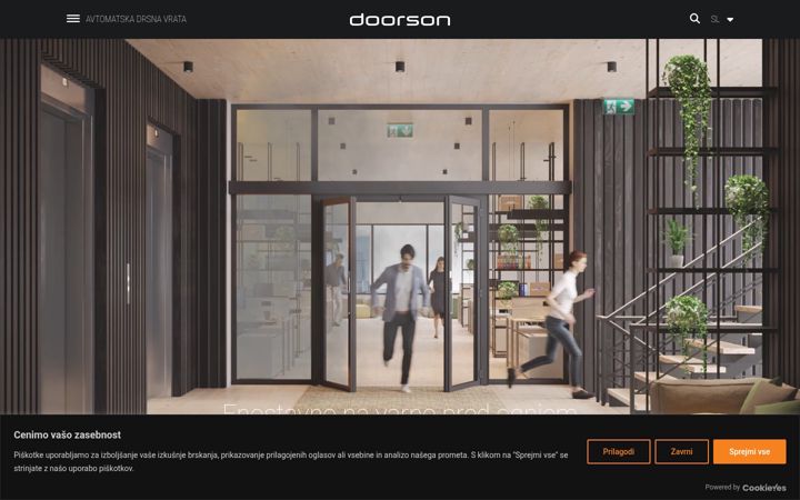 Ekrano kopija doorson.si