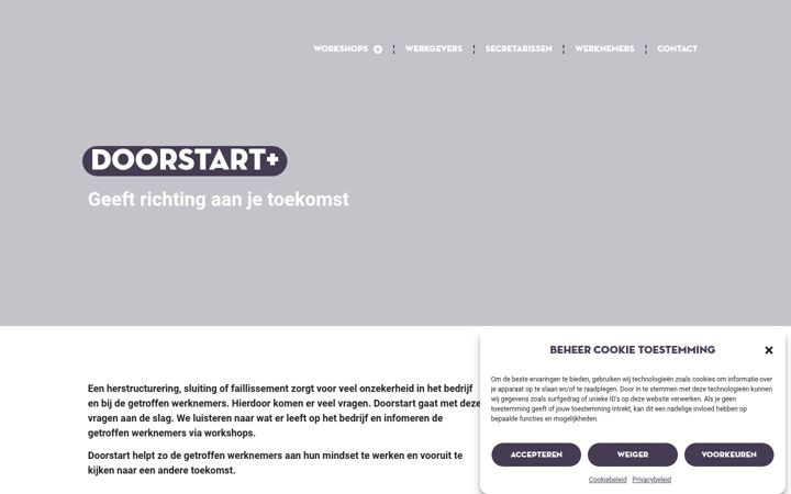 Screenshot of doorstartplus.be