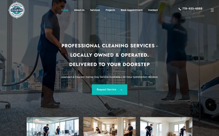 Screenshot of doorstepcleaningsolutions.com