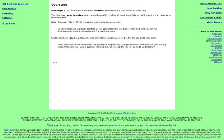 Screenshot of doorsteps.org