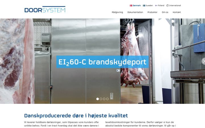 Snímek obrazovky doorsystem.dk